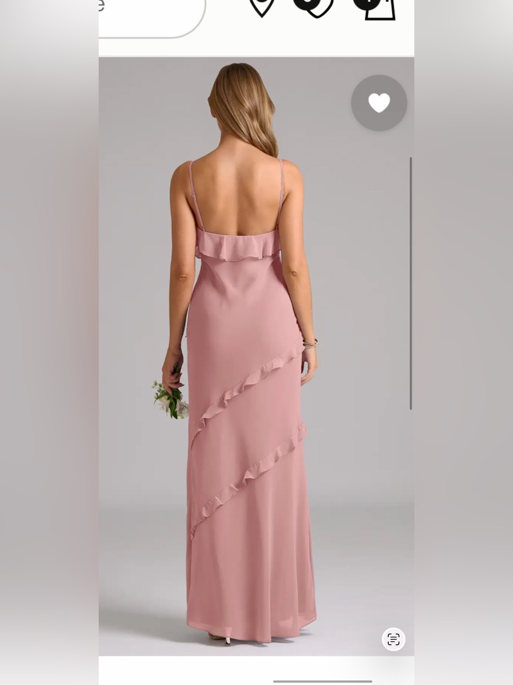 Azazie Nancie bridesmaids dress in color Dusty Rose - Picture 4 of 4